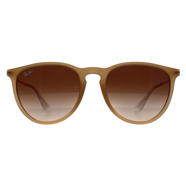 Ray-Ban Redonda Mujer Goma Pulida Beige Gradiente Marrón RB4171 Erika
