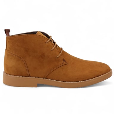 Botas chukka de ante premium estilo desierto color canela para hombre