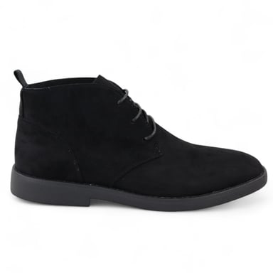 Botas chukka de ante estilo desierto premium negras para hombre