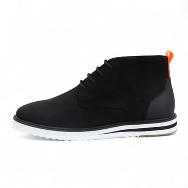 Botas desérticas de ante negro con cordones para hombre