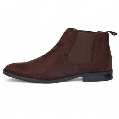 Botas Chelsea de ante Bown para hombre, sin cordones, forradas en piel auténtica