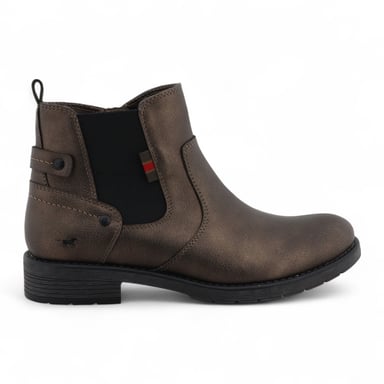 Botines Chelsea Mustang marrón dorado para mujer