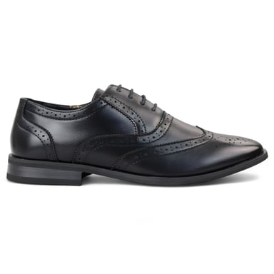 Zapatos Oxford Derby Brogue clásicos negros para hombre