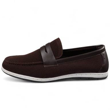 Mocasines marrones transpirables y ligeros sin cordones para hombre