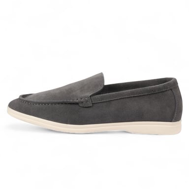 Mocasines grises resistentes sin cordones para hombre con plantilla acolchada