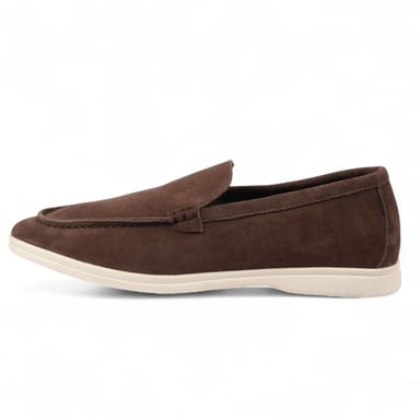 Mocasines marrones resistentes sin cordones para hombre con plantilla acolchada