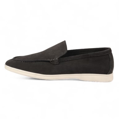 Mocasines negros resistentes sin cordones para hombre con plantilla acolchada