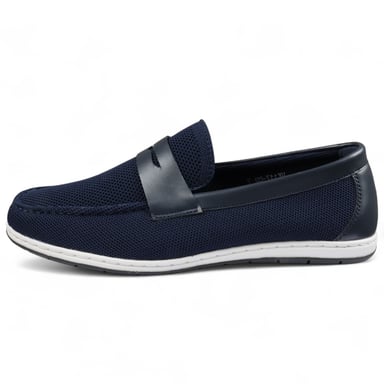 Mocasines transpirables y ligeros sin cordones para hombre en azul marino