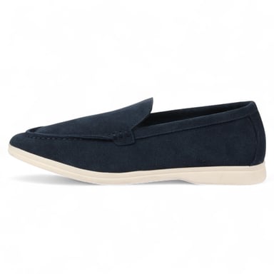 Mocasines resistentes sin cordones para hombre en azul marino con plantilla acolchada