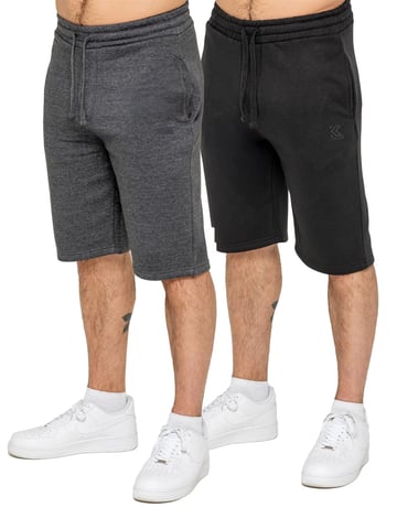 Kruze | Paquete de 2 pantalones cortos de forro polar para hombre