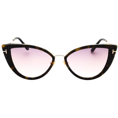 Gafas De Sol Tom Ford Con Montura Havana Oscura Y Lentes Marrones Degradadas