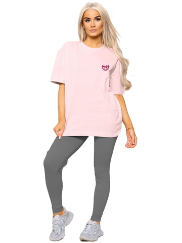 Enzo Milano | Conjunto de Camiseta Extragrande y Mallas para Mujer