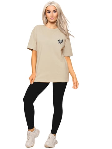 Enzo Milano | Conjunto de Camiseta Extragrande y Mallas para Mujer