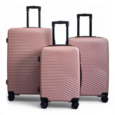 Maleta rígida de oro rosa, robusta, con 8 ruedas, para cabina