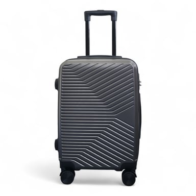 Maleta de cabina rígida gris de 48 x 37 x 20 cm, segura, apta para Easyjet y Ryanair.