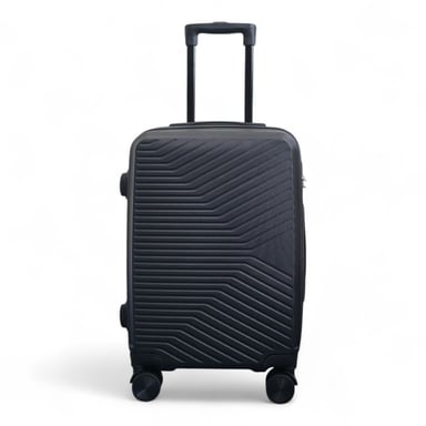 Maleta de cabina rígida negra de 48 x 37 x 20 cm, segura, apta para Easyjet y Ryanair.