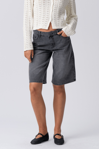 Pantalones cortos vaqueros - Denim negro