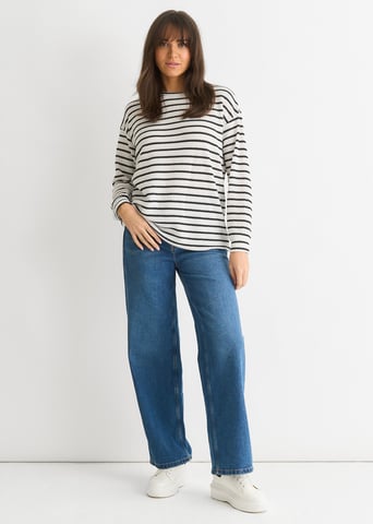 Jersey de punto oversize con rayas monocromáticas