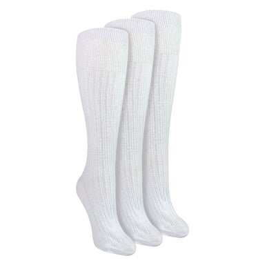 Paquete de 3 Medias de Dama hasta la Rodilla 100% Algodón Suaves y Transpirables