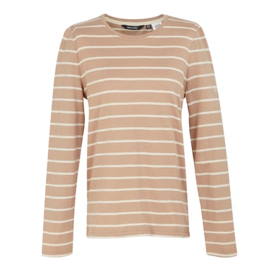 Regatta Womens/Ladies Federica II Stripe Long-Sleeved T-Shirt (Warm Taupe/Light Vanilla)