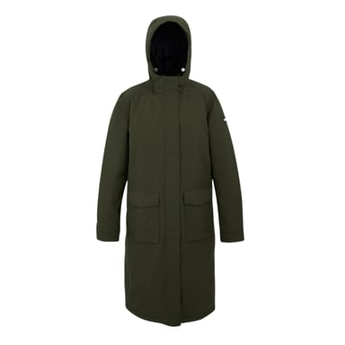 Regatta Womens/Ladies Yarli Longline Waterproof Jacket (Dark Khaki/Black)