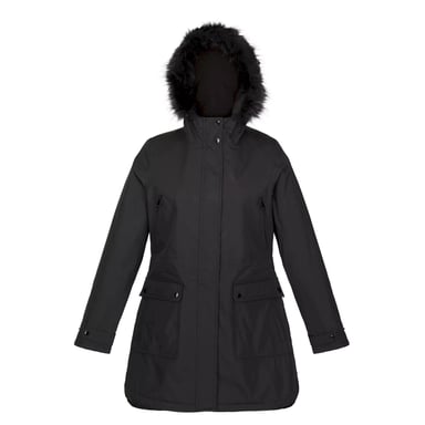 Regatta Womens/Ladies Sabinka Faux Fur Trim Parka (Black)