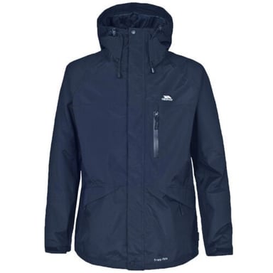 Trespass Mens Corvo Hooded Full Zip Waterproof Jacket/Coat (Navy)