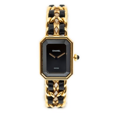 Chanel Première M en Negro/Dorado Acero inoxidable sin níquel