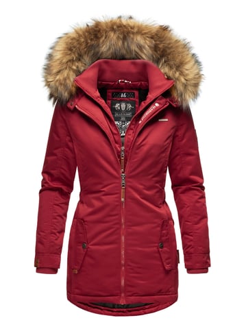 Marikoo abrigo de invierno mujer – Sanakoo cálido con cuello de pelo sintético desmontable