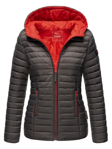 Marikoo chaqueta acolchada mujer – Asraa ligera con capucha y forro en contraste