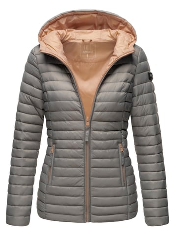 Marikoo chaqueta acolchada mujer – Asraa ligera con capucha y forro en contraste