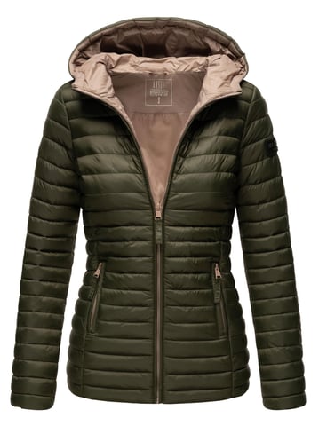 Marikoo chaqueta acolchada mujer – Asraa ligera con capucha y forro en contraste