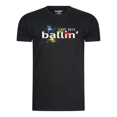 Ballin Est. 2013 Tee SS Paint Splatter Tee Negro