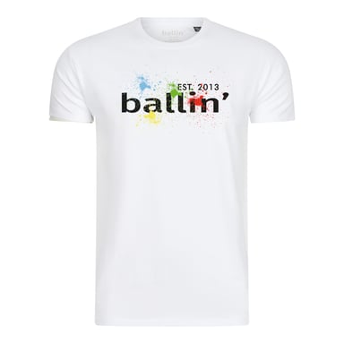 Ballin Est. 2013 Tee SS Paint Splatter Tee Blanco
