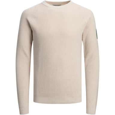 Jack & Jones Sweaters Punto clásico de primavera Cuello redondo Blanco