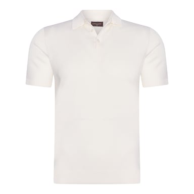 Cappuccino Italia Polo SS Plain Tricot Polo Blanco