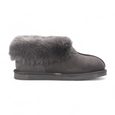 Botines de ante de oveja para mujer, color gris, sin cordones, para invierno - Glaciar