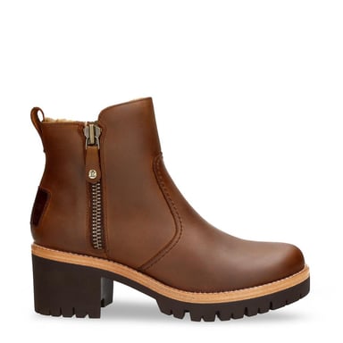 Botines de tacón de piel impermeables Pauline B9 Bark de Panama Jack para mujer