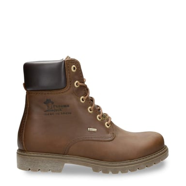 Botines Panama Jack 03 GTX C1 de piel impermeable color marrón corteza para hombre