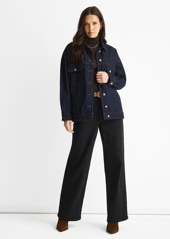 Chaqueta vaquera de denim índigo oscuro