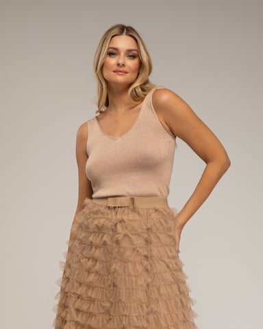 Top de punto con Lurex