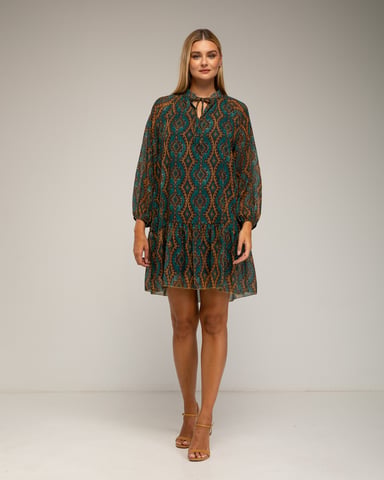 Vestido con estamampado geométrico