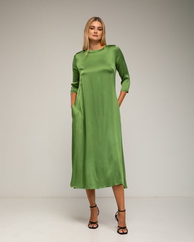Vestido oversize de seda
