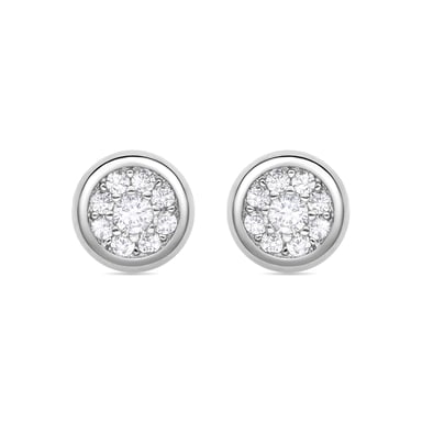 Pendientes de zirconia brillante chapados en rodio Luxenter - Zasul