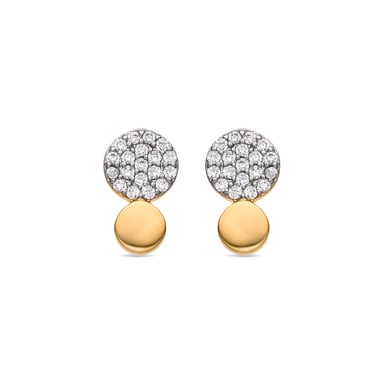 Pendientes Luxenter con zirconia brillante acabado en oro de 18k - Gudpe