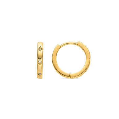 Pendientes Luxenter con Zirconia Brillante acabado en oro de 18K - Unya