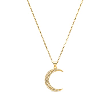 Collar Luxenter con zirconia brillante acabado en oro de 18K - Deoko