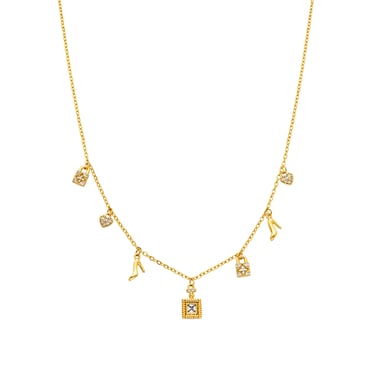 Collar Luxenter con zirconia brillante acabado en oro de 18k - Hifast