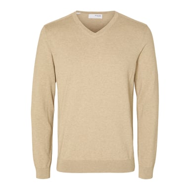 Selected Sweaters Jersey Berg Cuello en V Kelp Beige