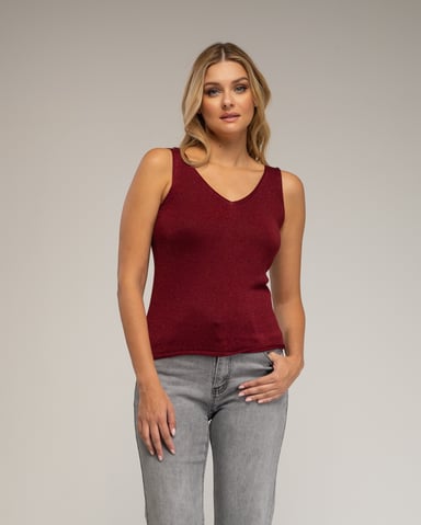 Top de punto con Lurex